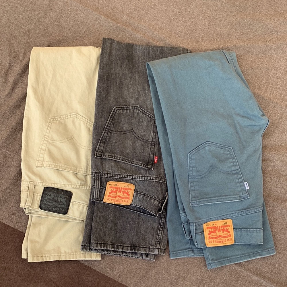 Men’s Levi’s 514 size 32x34 (bundle of three)